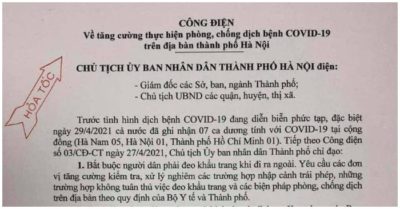 Hà Nội ra công điện khẩn trong đêm vì ghi nhận 1 ca dương tính trong cộng đồng
