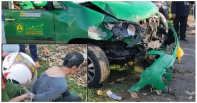 Video thót tim cảnh rượt đuổi, bắt nóng người đàn ông cướp taxi từ Bình Dương chạy về TP. HCM