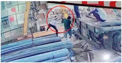 Video: Chàng trai ‘phi thân’ đến đỡ cục móc cẩu sắp va vào đầu đồng nghiệp