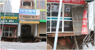 Sau trận mưa lớn ‘hố tử thần’ ở Hà Nội lan rộng hơn 100 m2