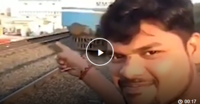 Video: Đứng sát đường ray để sống ảo, thanh niên bị tàu quệt suýt mất mạng