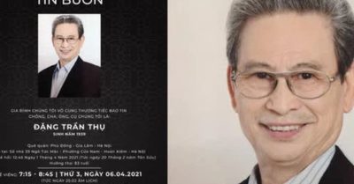 Diễn viên Đặng Trần Thụ qua đời ở tuổi 82