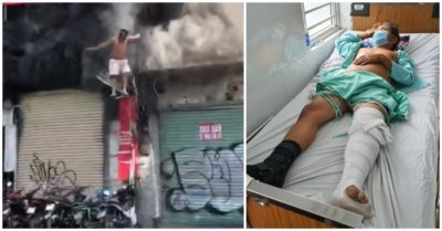 Giây phút bị ngọn lửa bao trùm, phụ hồ 53 tuổi quyết định nhảy ‘thà gãy chân chứ không bỏ mạng’