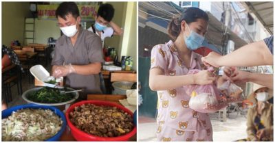 Chủ quán nấu nghìn suất cơm tặng công nhân vùng dịch: Dù chỉ giúp nhau qua cơn đói 1, 2 ngày, tôi cũng rất vui