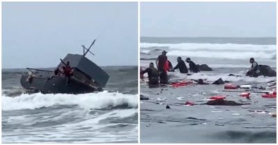 Video tàu buôn người bị lật ngoài khơi, 30 người thương vong