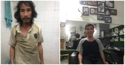 Người đàn ông nhặt ve chai thay đổi sau khi được chàng trai lạ đưa đi cắt tóc