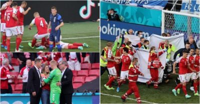 Tuyển thủ Đan Mạch đột quỵ trên sân, bạn gái ôm mặt khóc nức nở