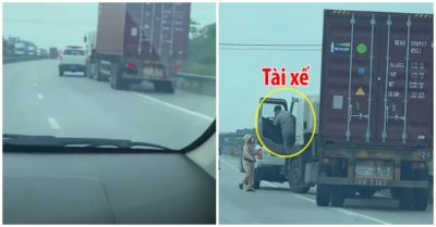 Video: Gặp CSGT, tài xế liên tục đảo tay lái khiến xe container lượn ngang lượn dọc trên QL5