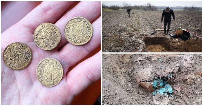 Hơn 7000 đồng xu được tìm thấy dưới cánh đồng tại Hungary (ảnh: Bảo tàng Ferenczy).