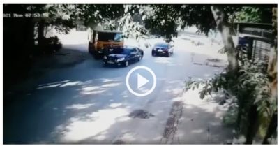 Video: Xe tải đâm ôtô 4 chỗ xoay ngang đường ở ngã ba, xe nào sai?