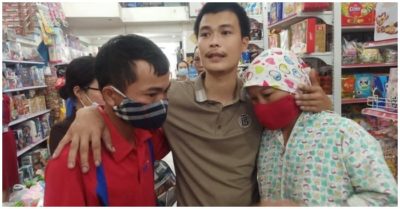 Hai vợ chồng được anh tài xế container đánh lái cứu sống: Khóc nức nở khi gặp ân nhân