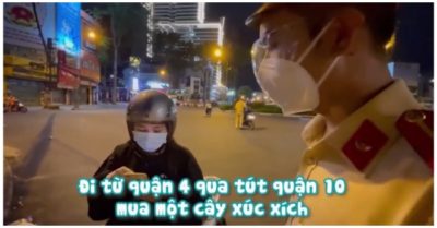 Video: TP. HCM giãn cách xã hội, cô gái đi từ quận 4 sang quận 10 mua cây xúc xích