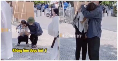 Video: Nữ sinh khóc nức nở vì không làm được bài và cái ôm an ủi của bố