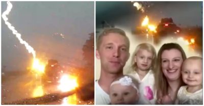 Video: Một gia đình đi trên chiếc xe Jeep dưới giông bão bị sét đánh vẫn bình an