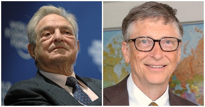 Tỷ phú George Soros và Bill Gates (ảnh: Wikimedia Commons).