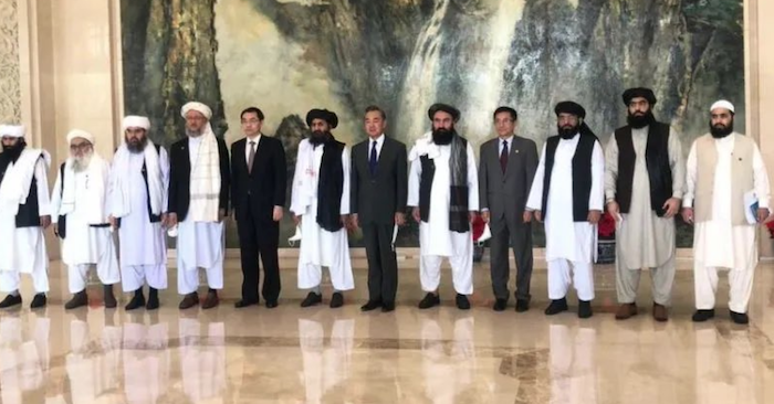 Taliban ca ngợi Trung Quốc đóng vai trò quan trọng tại Afghanistan. Một nhóm lãnh đạo Taliban đã tới Trung Quốc hội đàm với Bộ trưởng Ngoại giao Vương Nghị vào cuối tháng 7 năm 2021. Vài tuần sau, Taliban vùng dậy giành chính quyền tại Afghanistan.