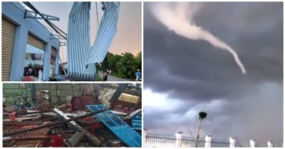 Video: Vòi rồng lốc xoáy cuốn sập hơn 100 nhà dân ở Bến Tre