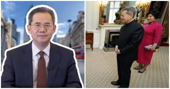Đại sứ Trung Quốc tại Anh Trịnh Trạch Quang (ảnh chụp màn hình Youtube). Anh cấm đại sứ Trung Quốc tham gia sự kiện tại Quốc hội nước này.