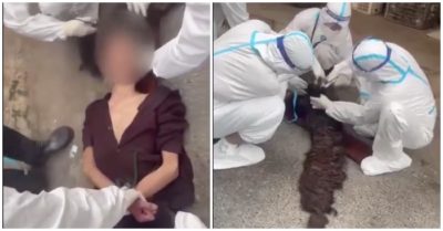 Clip: Nhân viên y tế ‘chật vật’ cắt tóc dài cả mét cho cụ ông F0 ở Hà Nội