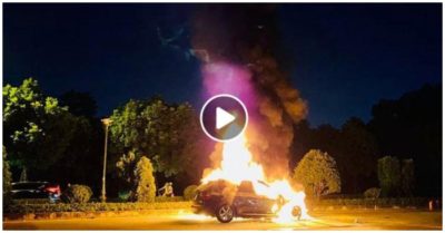 Video xe BMV X5 cháy khi đang di chuyển được dân hô hoán, giúp 3 người trong một gia đình thoát nạn