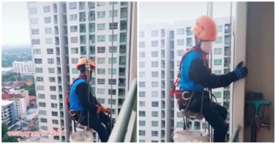 Video:  Bực tức, người phụ nữ cắt luôn dây bảo hiểm của thợ sơn chung cư