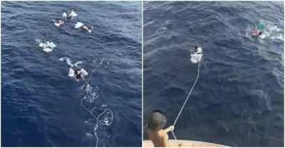 Video: Tàu cá bốc cháy, 13 ngư dân ôm ván gỗ, túi ni-lông lênh đênh giữa biển
