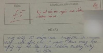 Học sinh miêu tả năm 2033 ‘ngoài sức tưởng tượng’ của cô giáo
