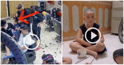 Clip: Bé trai bỏ cơm sau khi cắt tóc kiểu mới