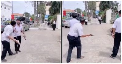 Video: Tài xế taxi chơi tạt lon khi vắng khách
