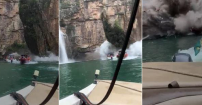 Thế giới 9/1: Video sập vách núi đá ở Brazil; ‘Cổng địa ngục’ cháy hơn 50 năm