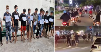 Nhóm thanh niên diễn cảnh ‘hỗn chiến bằng chổi’ để câu like