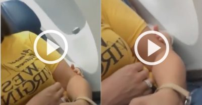 Video: Em bé ‘gây rối’ vỗ vào tay người phụ nữ lạ khi đi máy bay