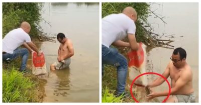 Video: Cao thủ bắt cá quạu khi bạn mang túi rách đi đựng