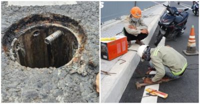 Vừa thông xe, cầu Thủ Thiêm 2 bị trộm 44 nắp chắn rác