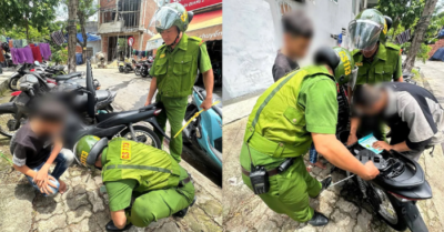 2 thiếu niên trộm xe máy bị lộ nhờ tin báo của người dân